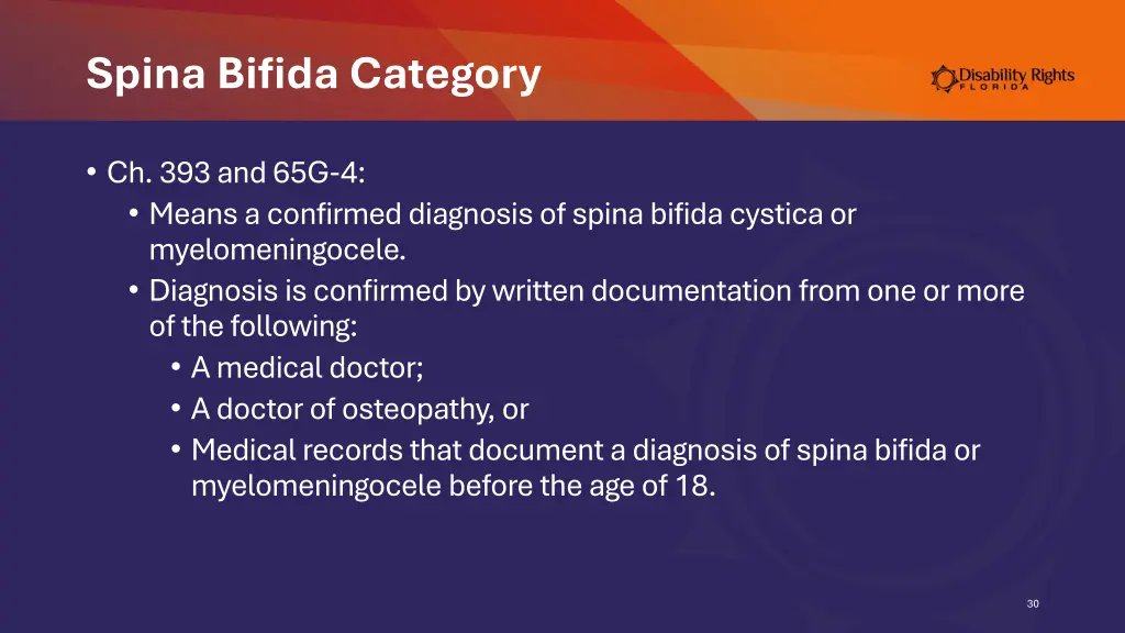 spina bifida category