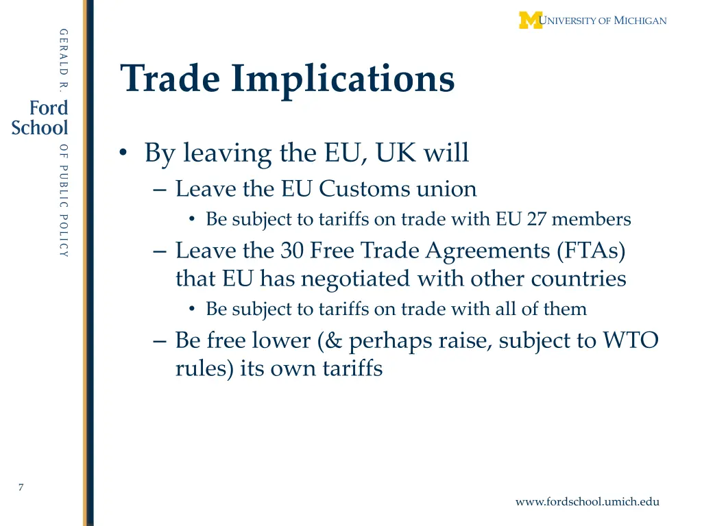 trade implications