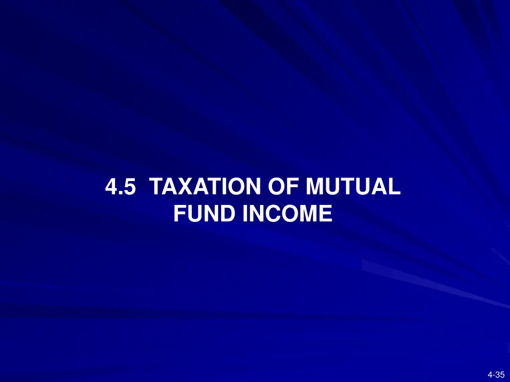 4 5 taxation of mutual fund income