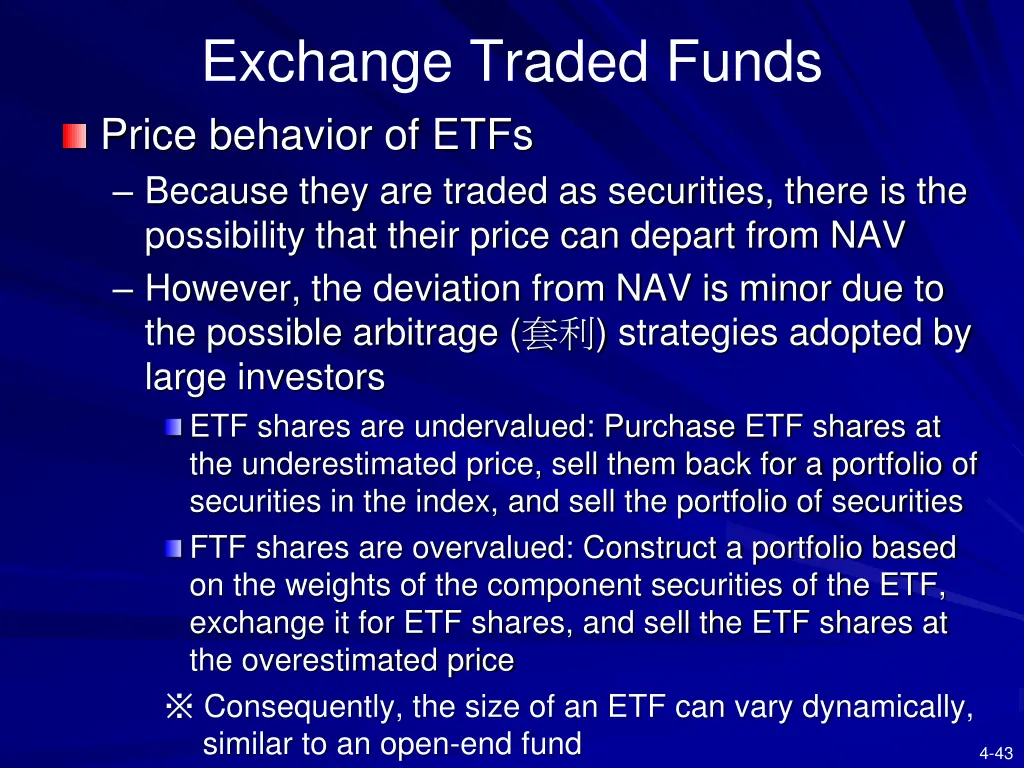 exchange traded funds price behavior of etfs