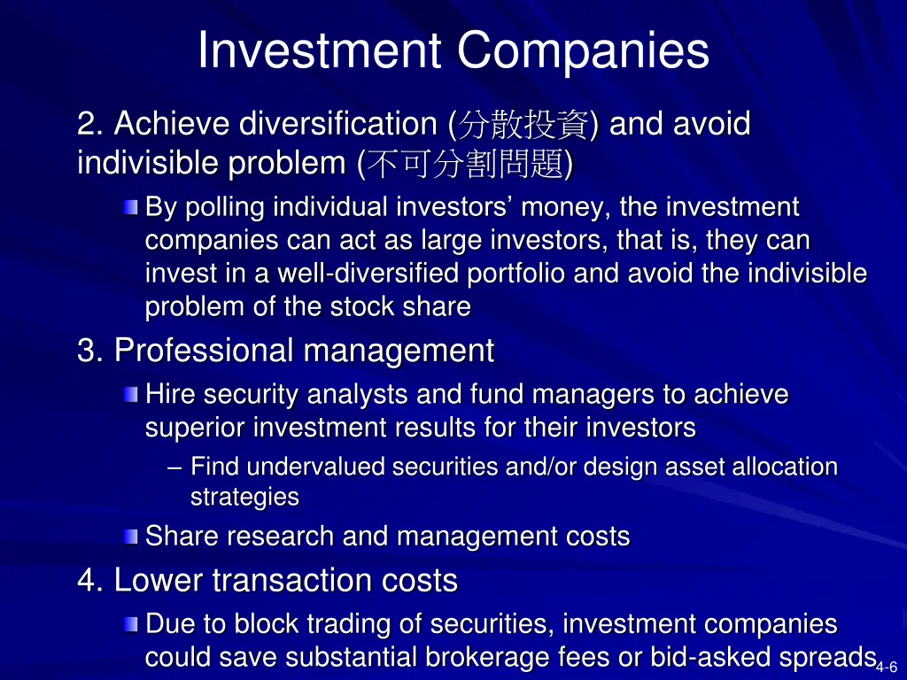 investment companies 1