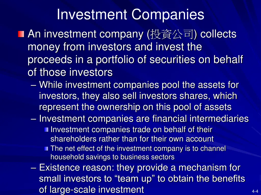 investment companies an investment company