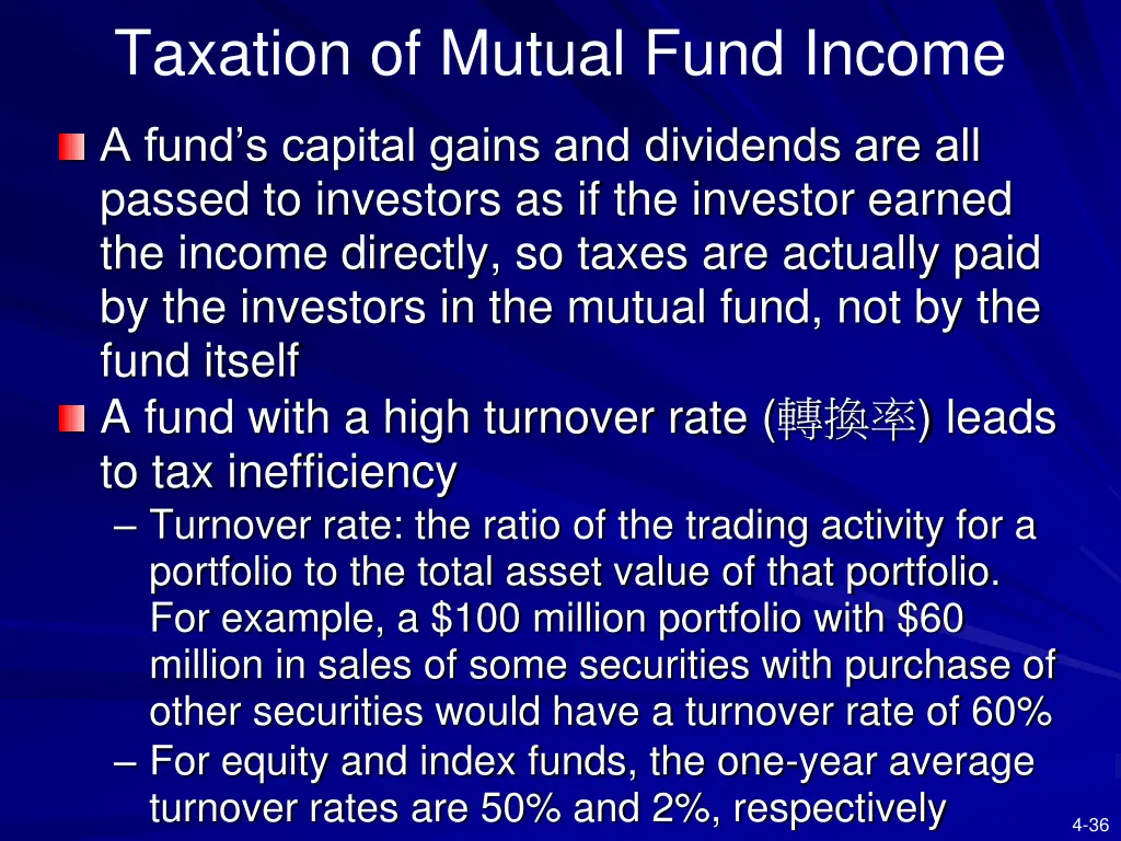 taxation of mutual fund income