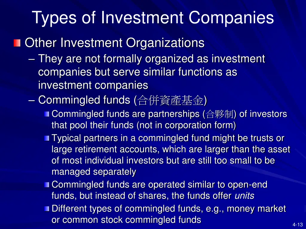 types of investment companies 4