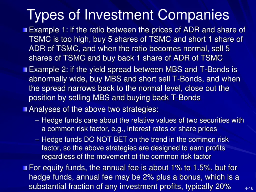 types of investment companies 7