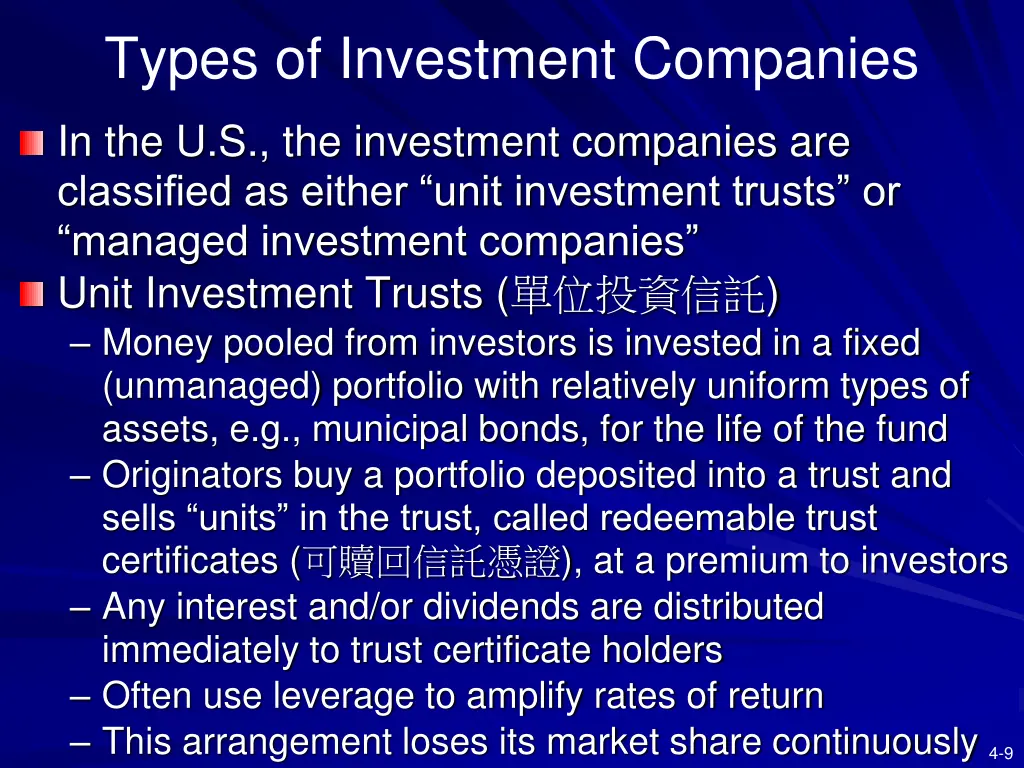 types of investment companies