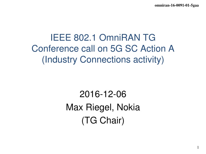omniran 16 0091 01 5gaa