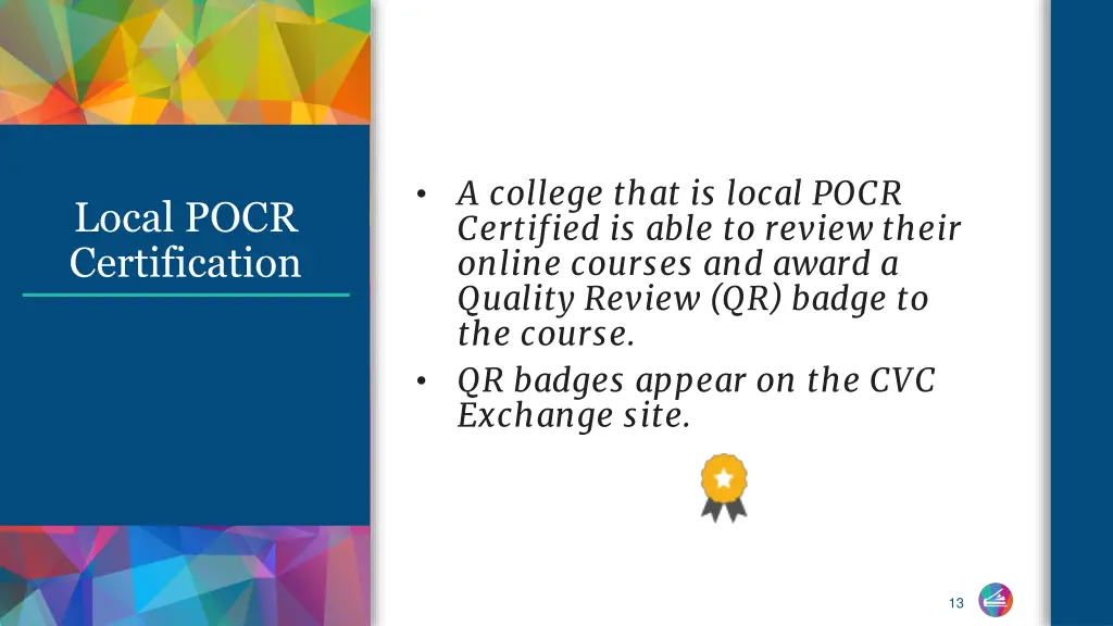 a college that is local pocr certified is able