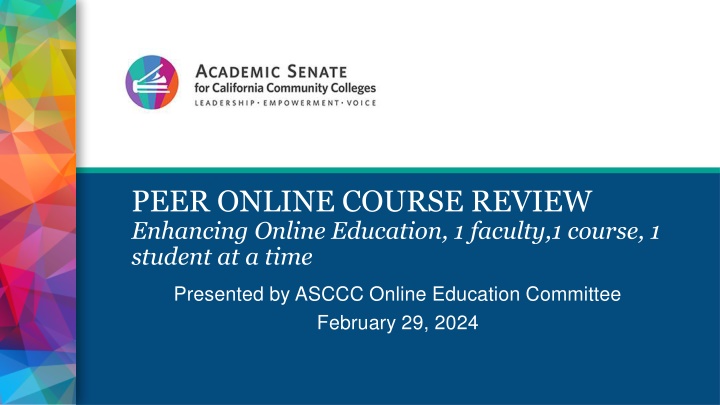 peer online course review enhancing online