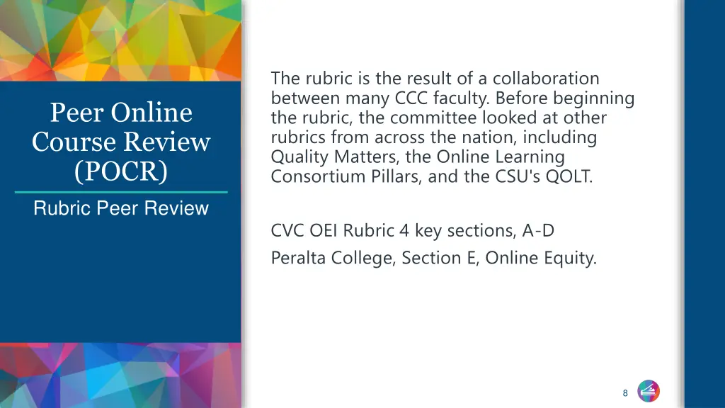 the rubric is the result of a collaboration