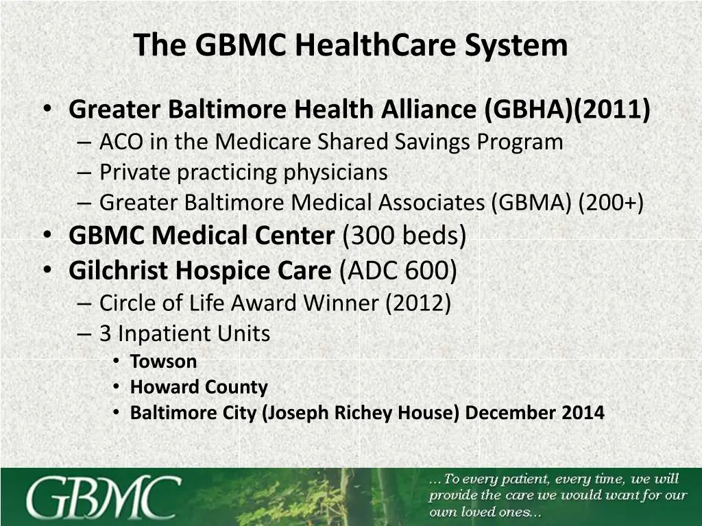 the gbmc healthcare system