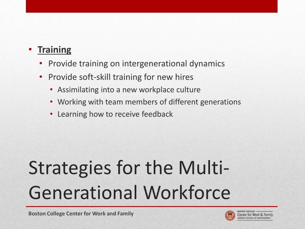 training provide training on intergenerational