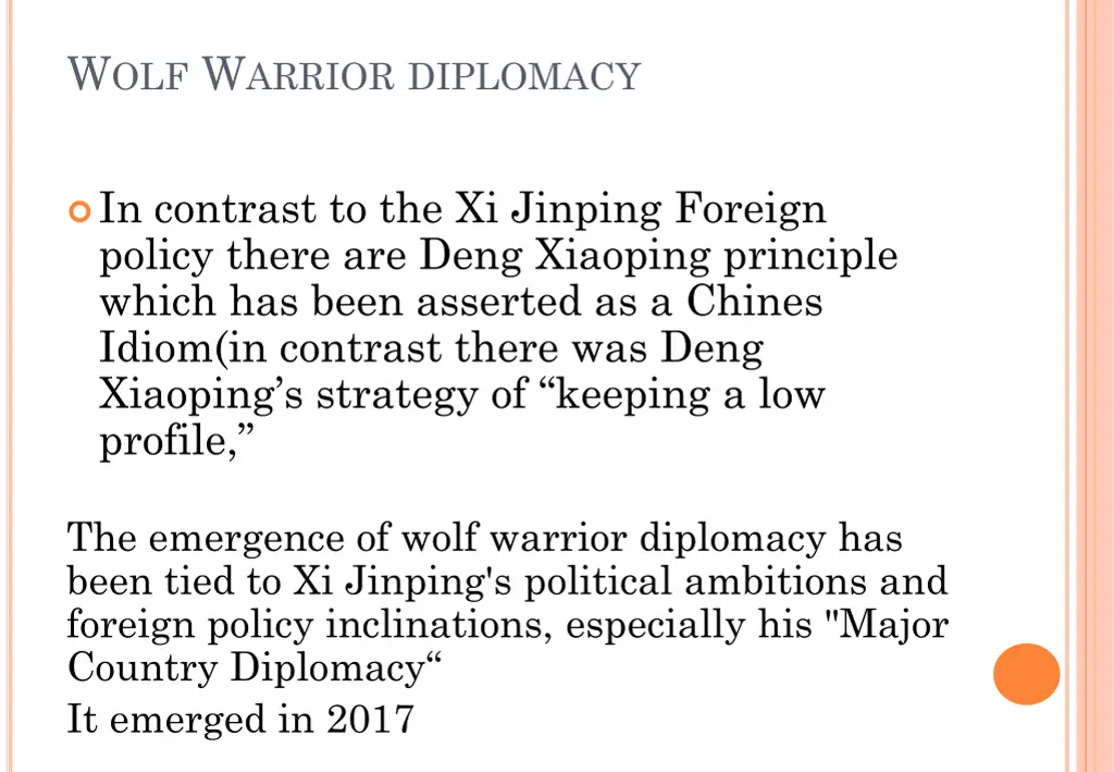 w olf w arrior diplomacy
