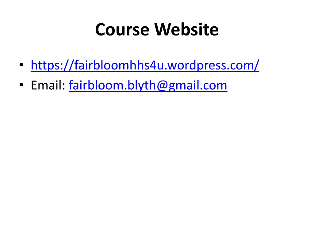 course website