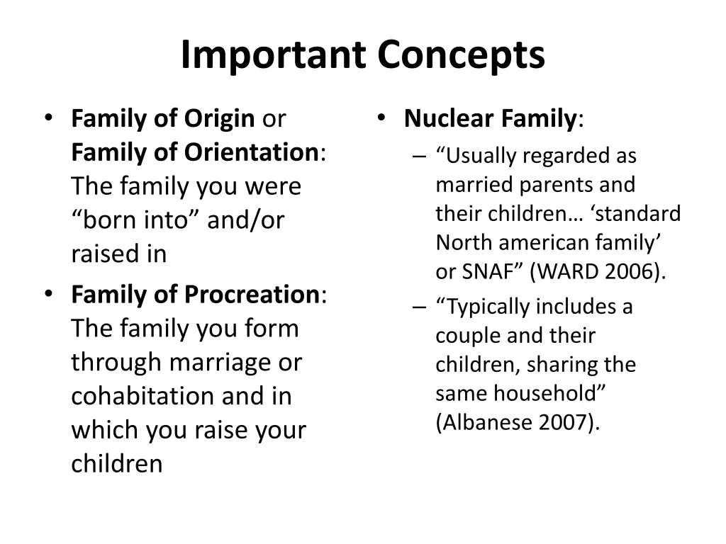 important concepts