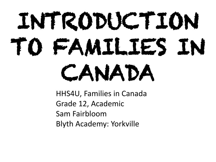 introduction introduction to families