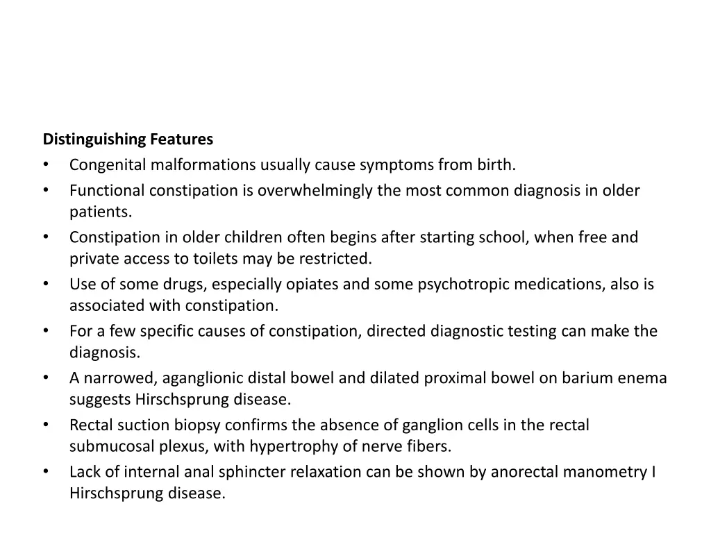 distinguishing features congenital malformations
