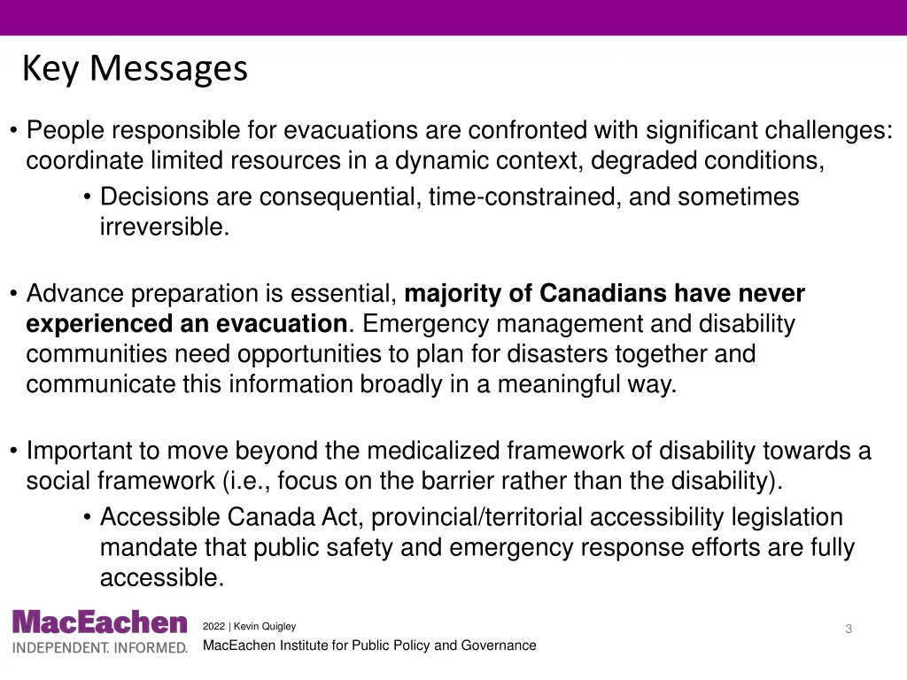 key messages