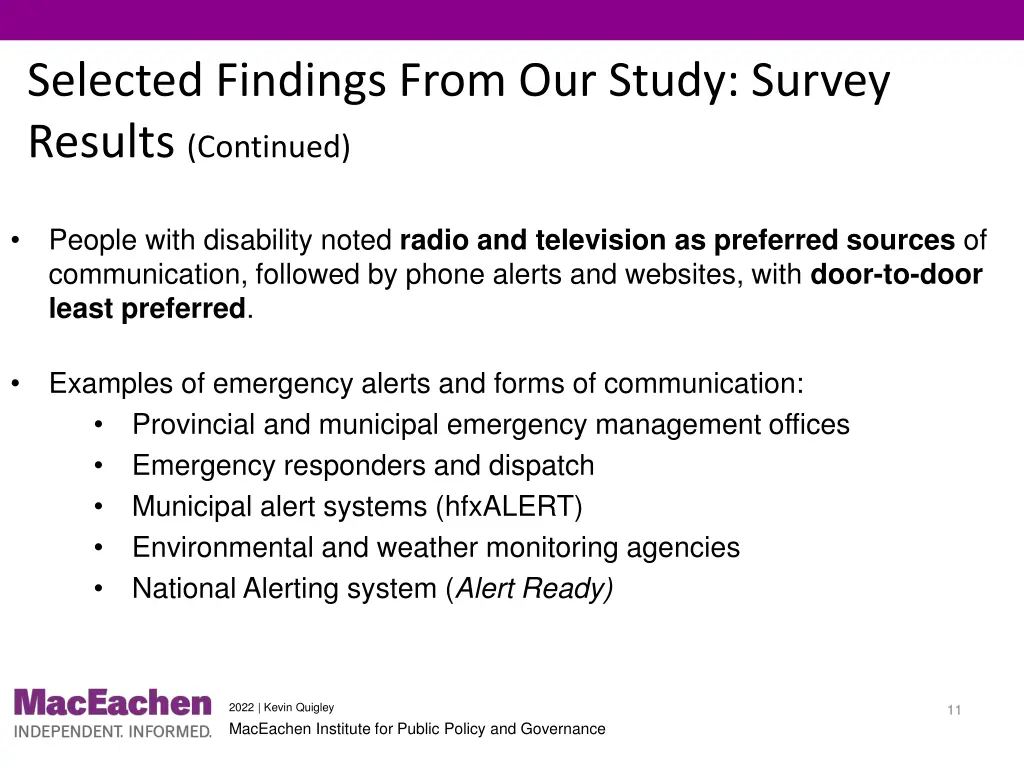selected findings from our study survey results 1
