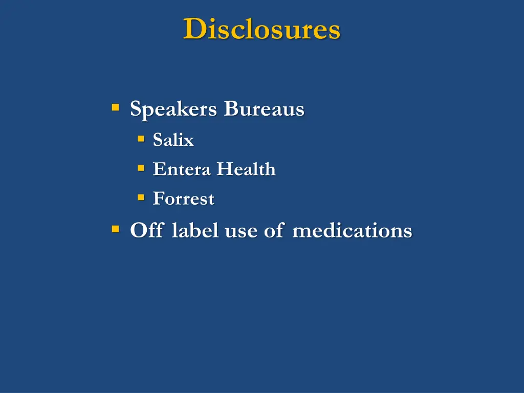 disclosures
