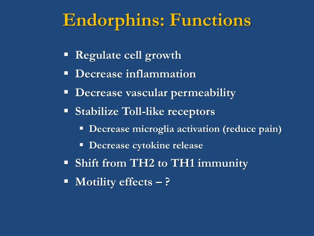 endorphins functions