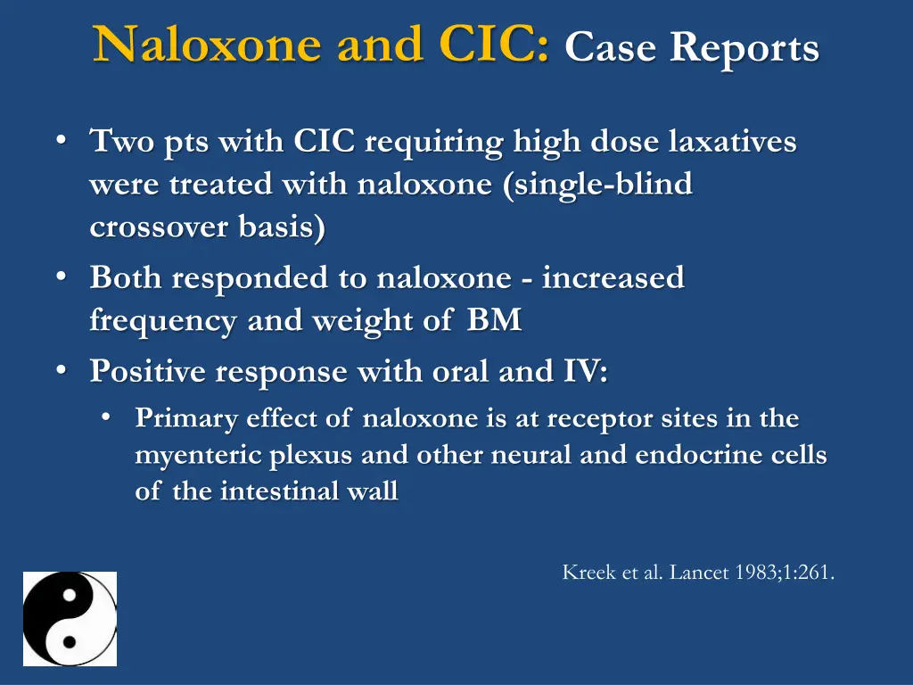 naloxone and cic case reports