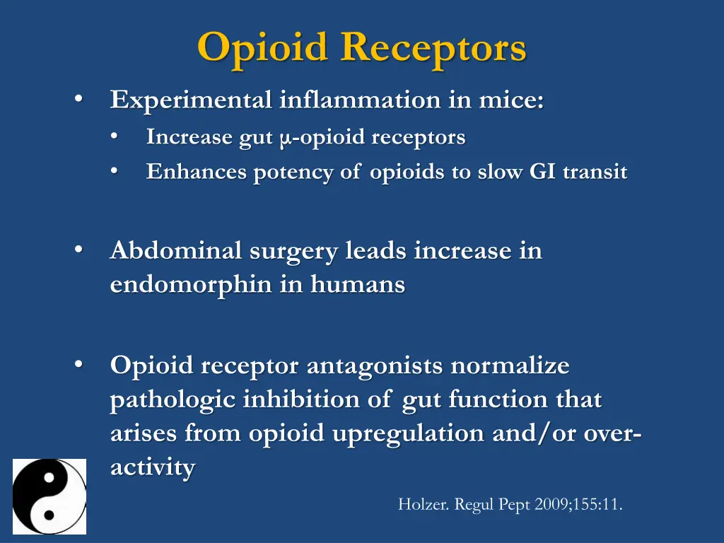 opioid receptors experimental inflammation