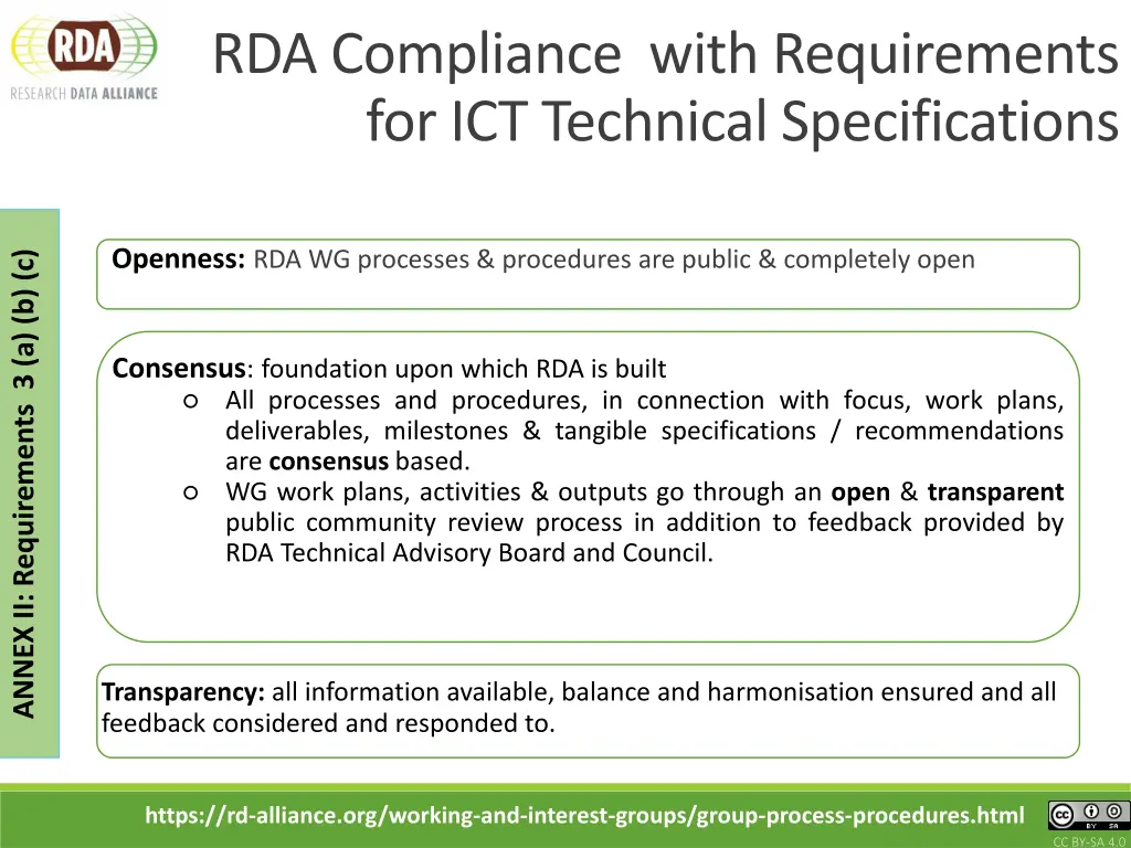 rda compliance with requirements