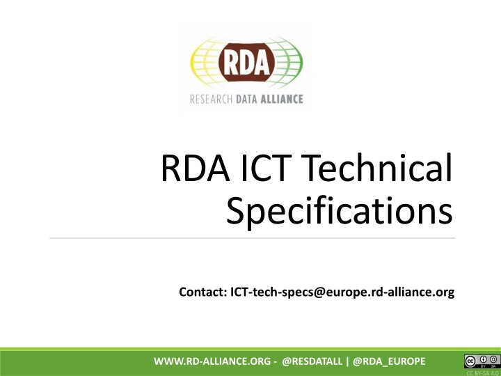 rda ict technical specifications