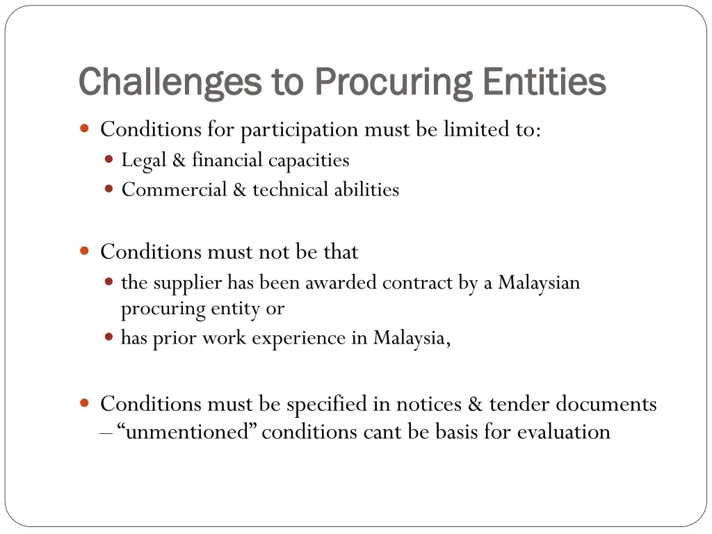 challenges to procuring entities challenges 1