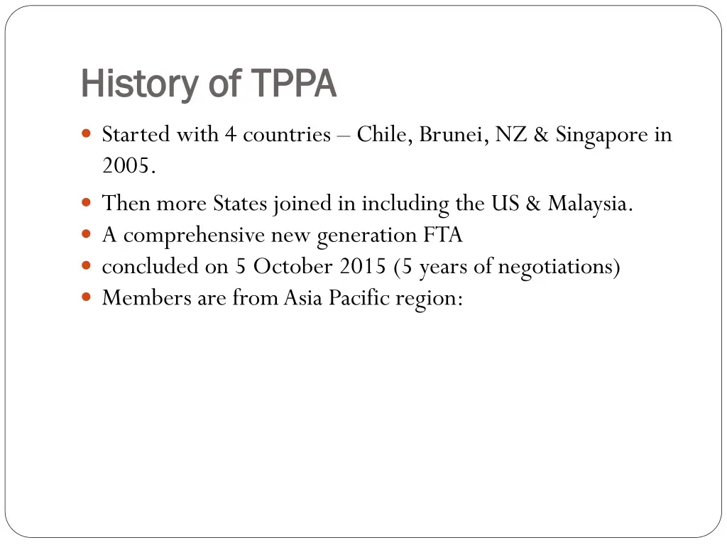 history of tppa history of tppa
