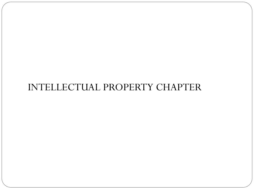 intellectual property chapter