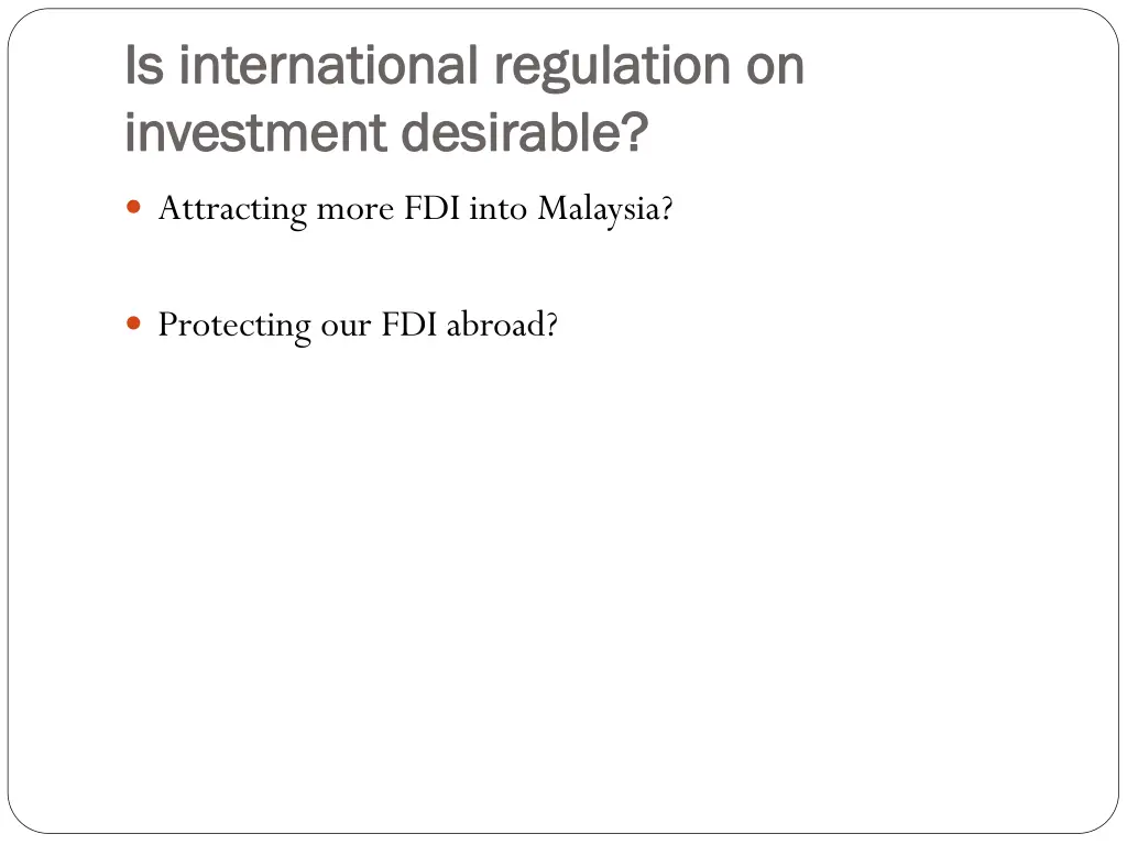 is international regulation on is international