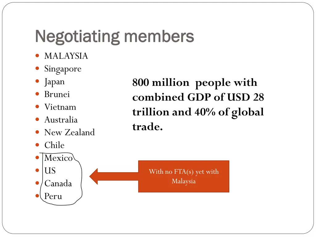 negotiating members negotiating members