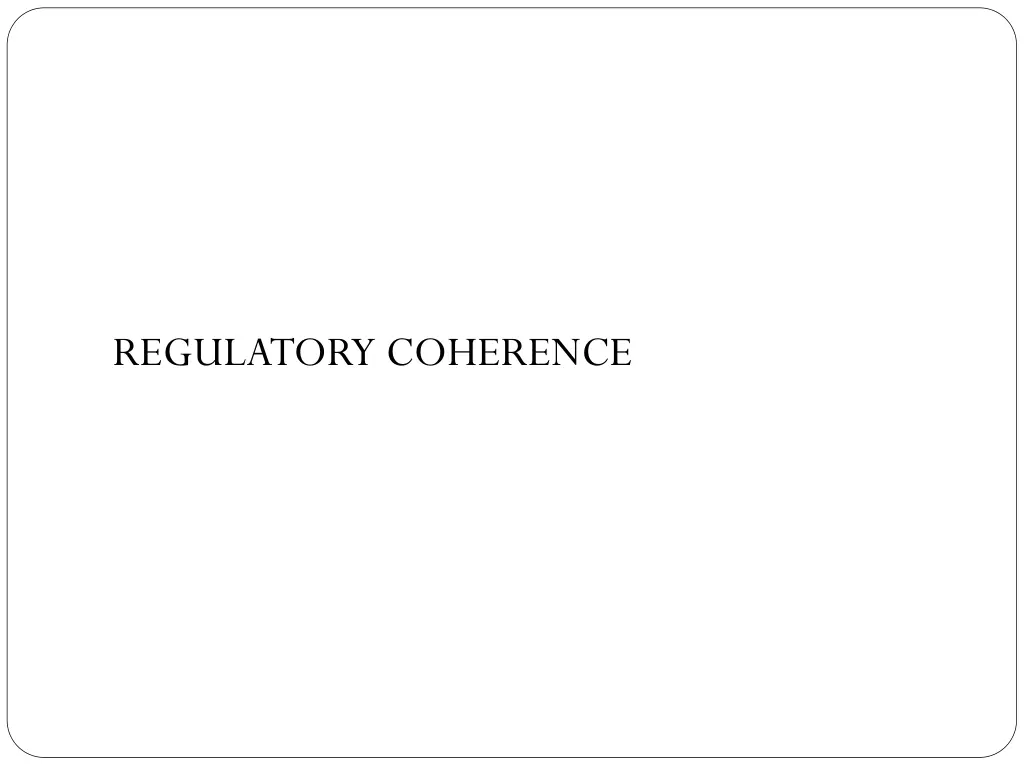 regulatory coherence