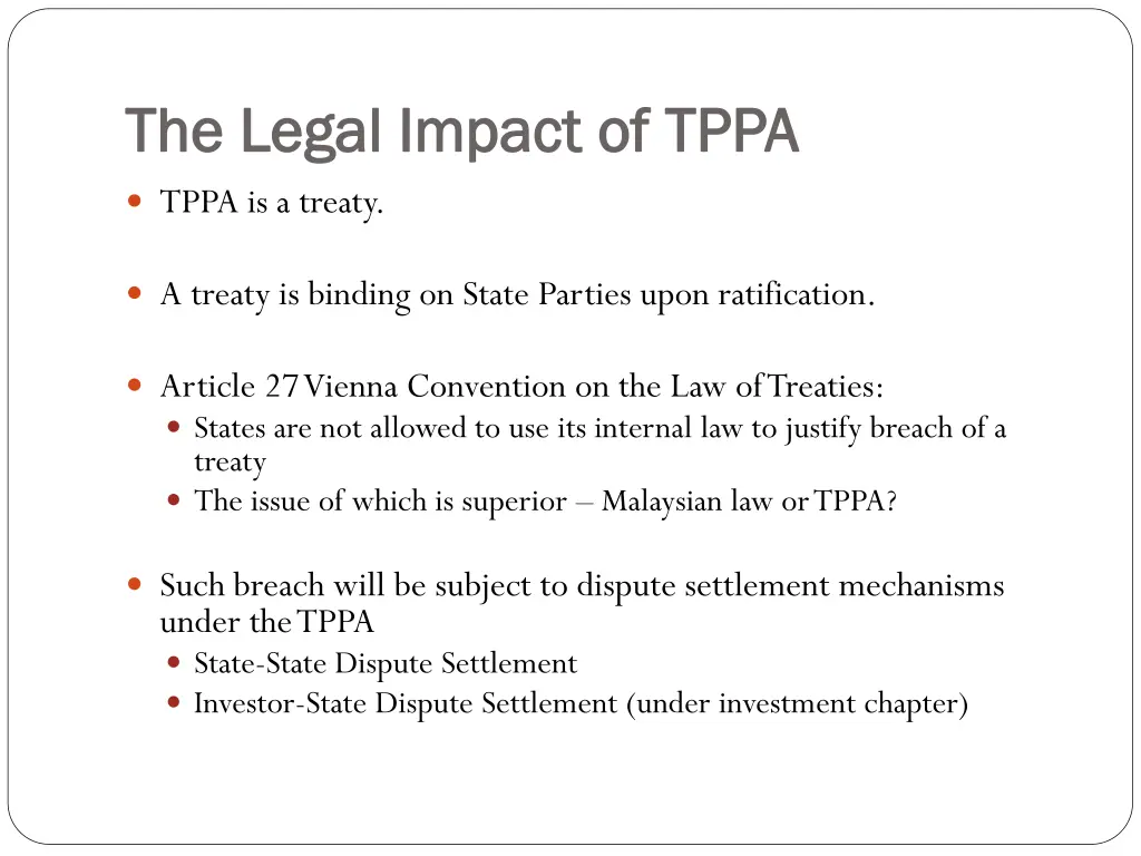 the legal impact of tppa the legal impact of tppa