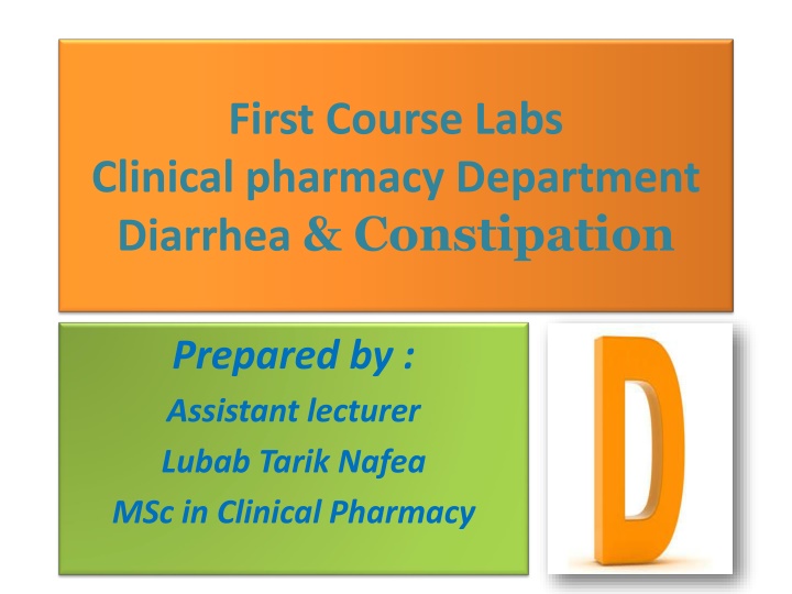 first course labs clinical pharmacy department