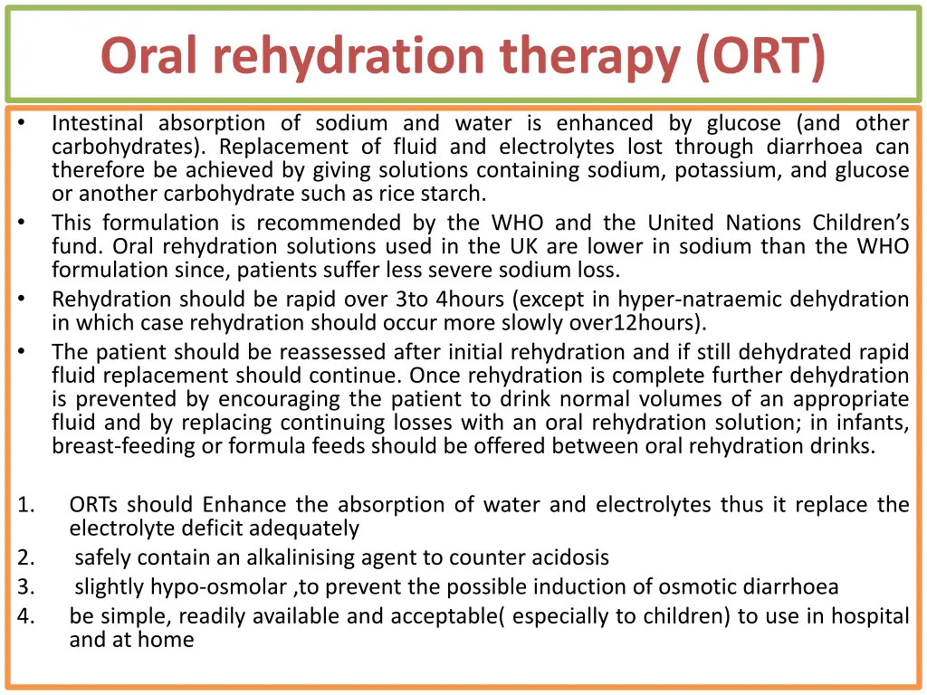 oral rehydration therapy ort