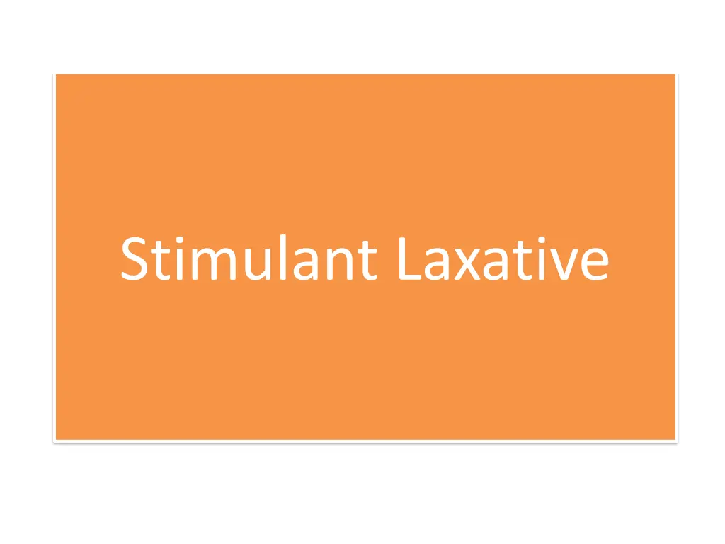 stimulant laxative