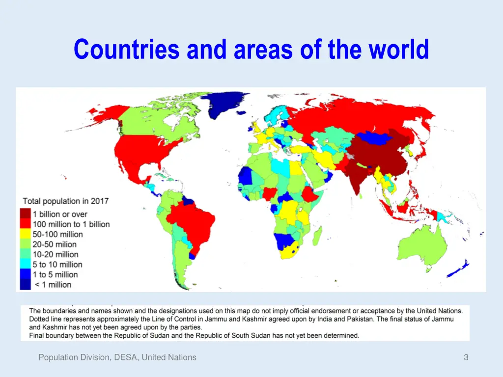 countries and areas of the world