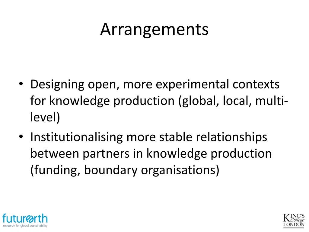arrangements