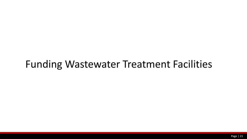 funding wastewater treatment facilities