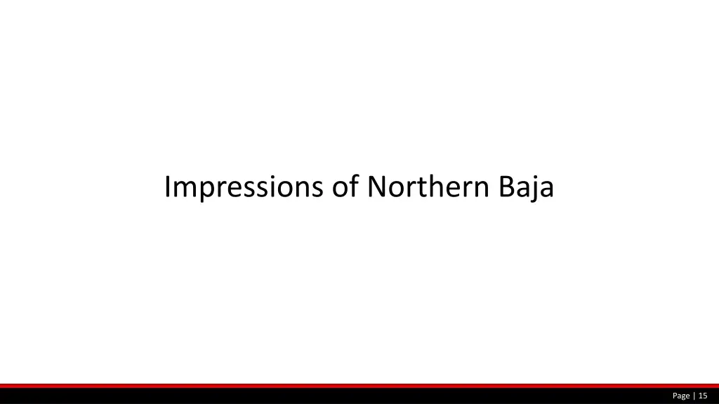 impressions of northern baja