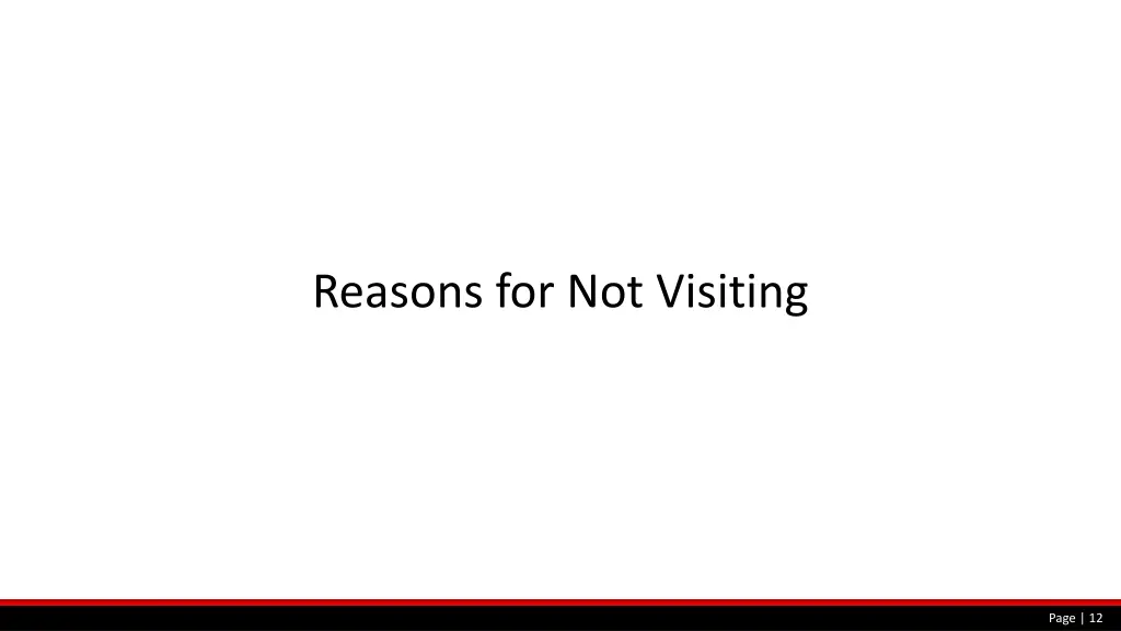 reasons for not visiting