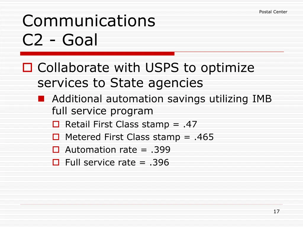 postal center 15