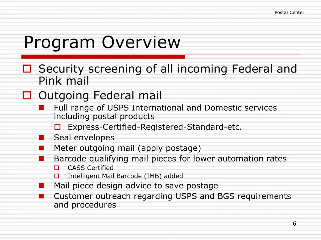 postal center 4