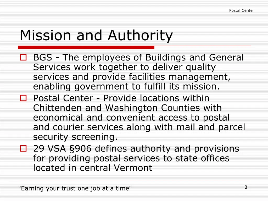 postal center