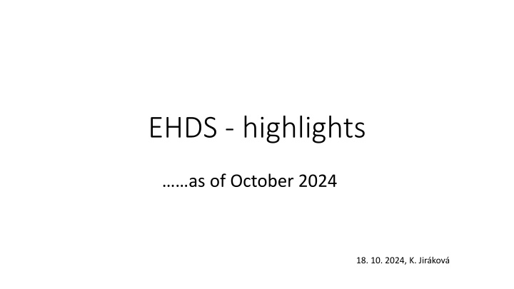 ehds highlights