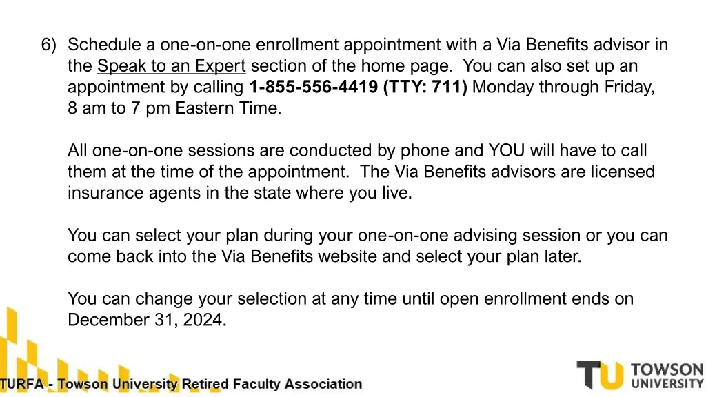 6 schedule a one on one enrollment appointment