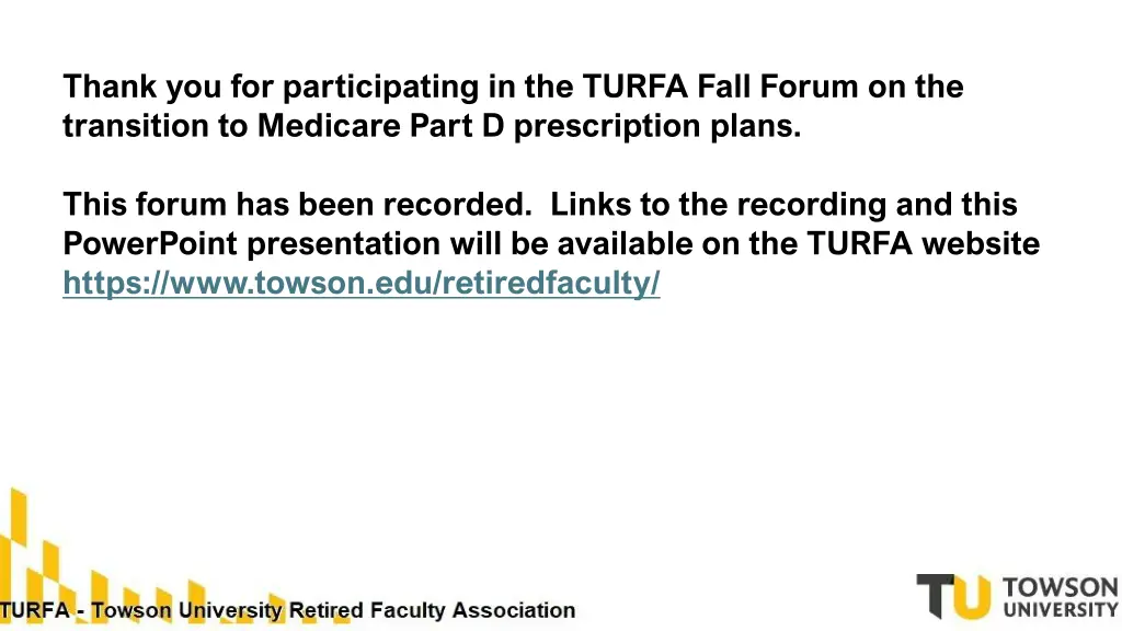 thank you for participating in the turfa fall